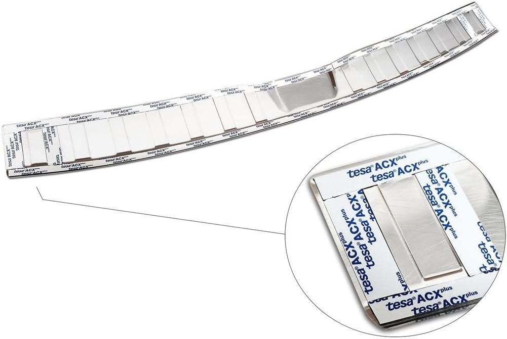 Avisa Edelstahl Heckstossstangenschutz kompatibel mit Dacia Spring 2020- 'Ribs'