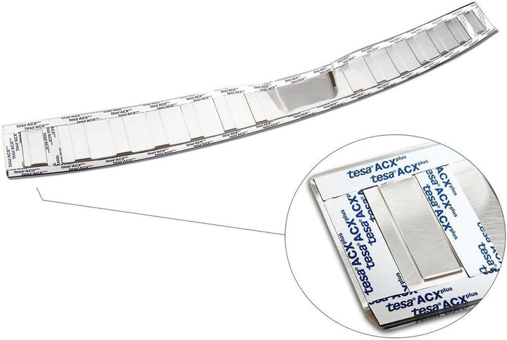 Avisa Edelstahl Heckstossstangenschutz kompatibel mit Dacia Spring 2020- 'Ribs'