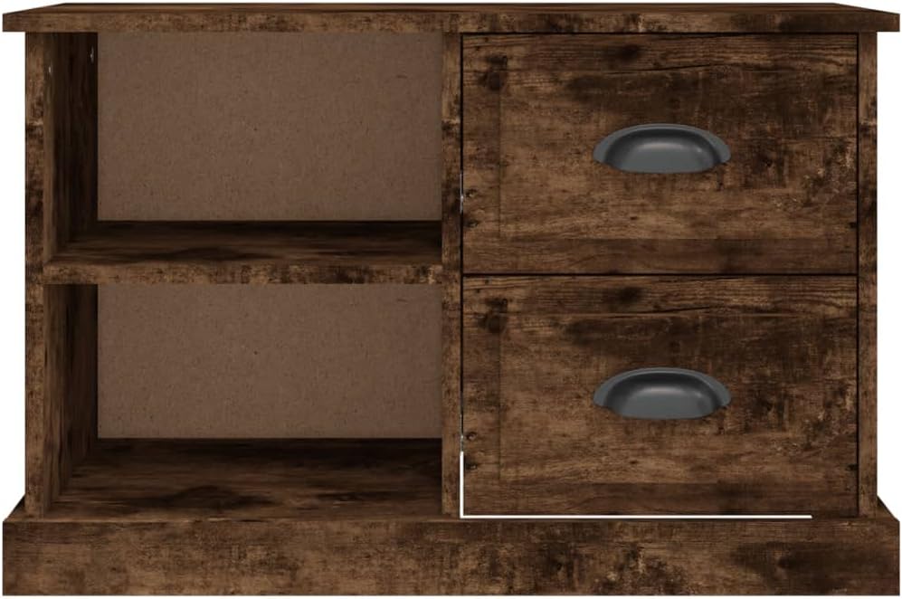 vidaXL TV Schrank, Fernsehtisch mit 2 Schubladen 2 Fächern, Fernsehschrank Lowboard für Wohnzimmer S