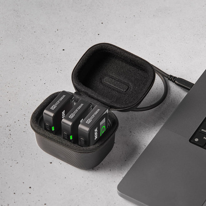 Rode Charge Case + für Wireless GO Gen 3 mit keepdrum Mikrofasertuch