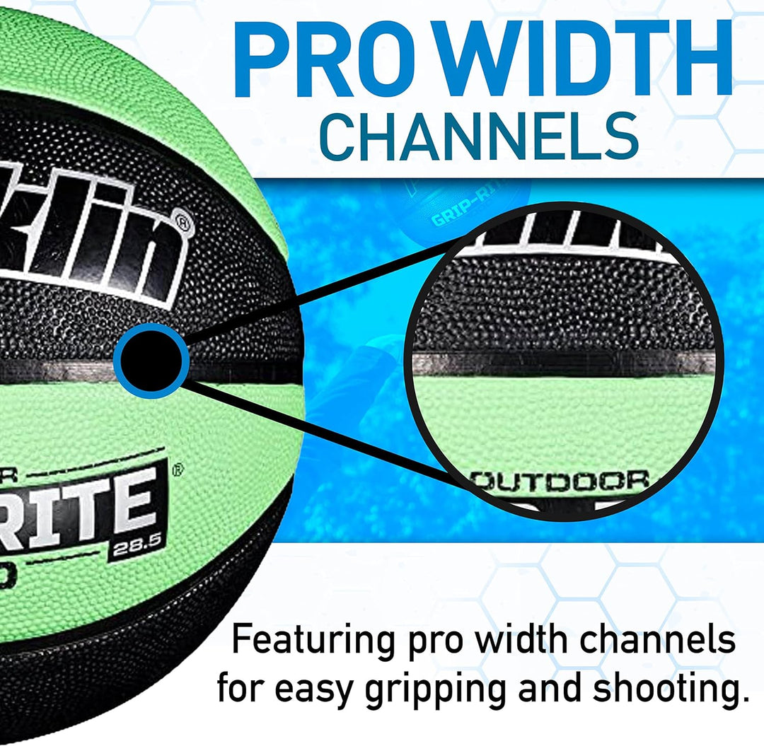 Franklin Sports Grip-Rite 1000 Basketball 6 - Women's Official - 28.5" Limette/Schwarz, 6 - Women's
