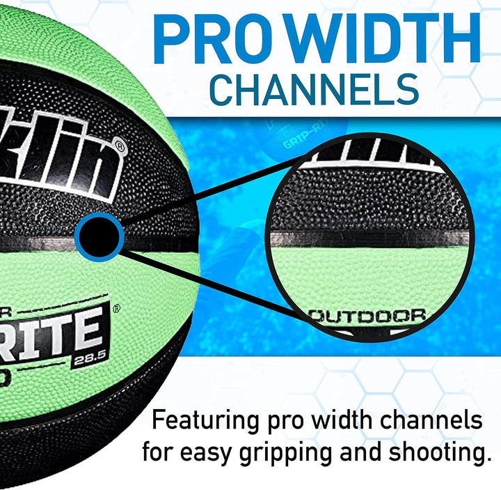 Franklin Sports Grip-Rite 1000 Basketball 6 - Women's Official - 28.5" Limette/Schwarz, 6 - Women's