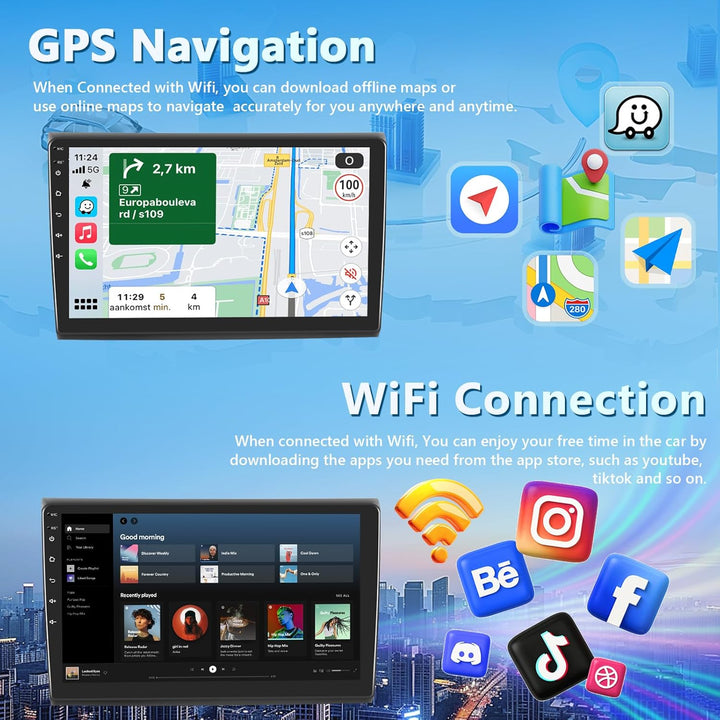 2GB+64GB 8 Core Autoradio für Fiat Bravo 2008-2013 mit Wireless Carplay Android Auto, Android Car St