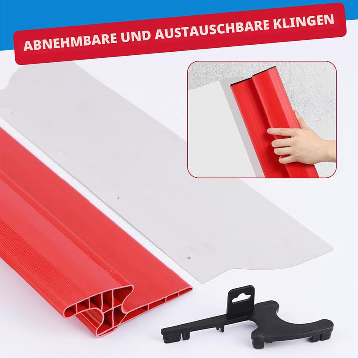 Flächenspachtel Set Profi, Spachtel Werkzeug Set Enthalten 3 Schabern(25cm+40cm+60cm) und 160cm Tele