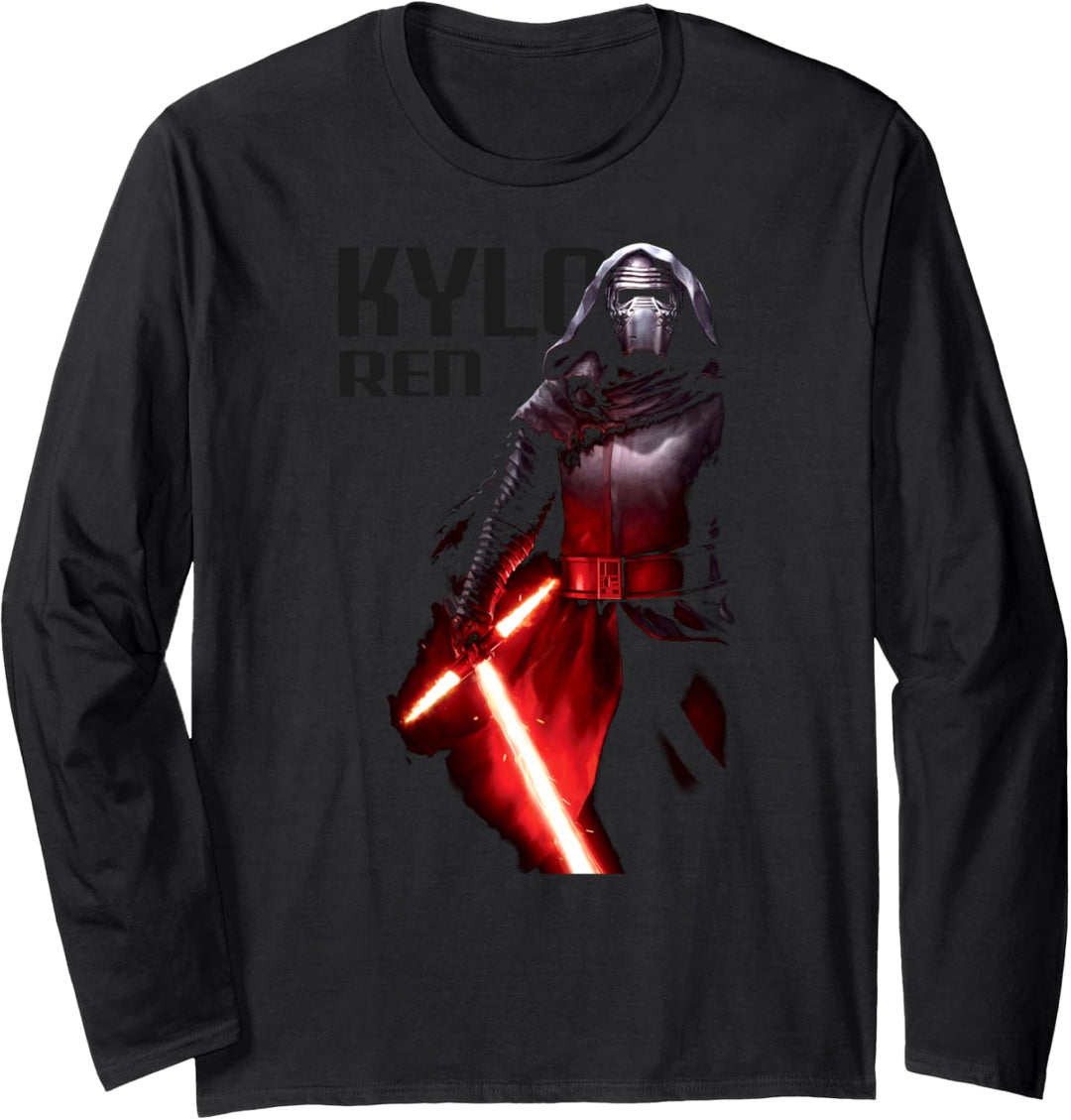 Star Wars Kylo Ren Dark Station Poster Langarmshirt