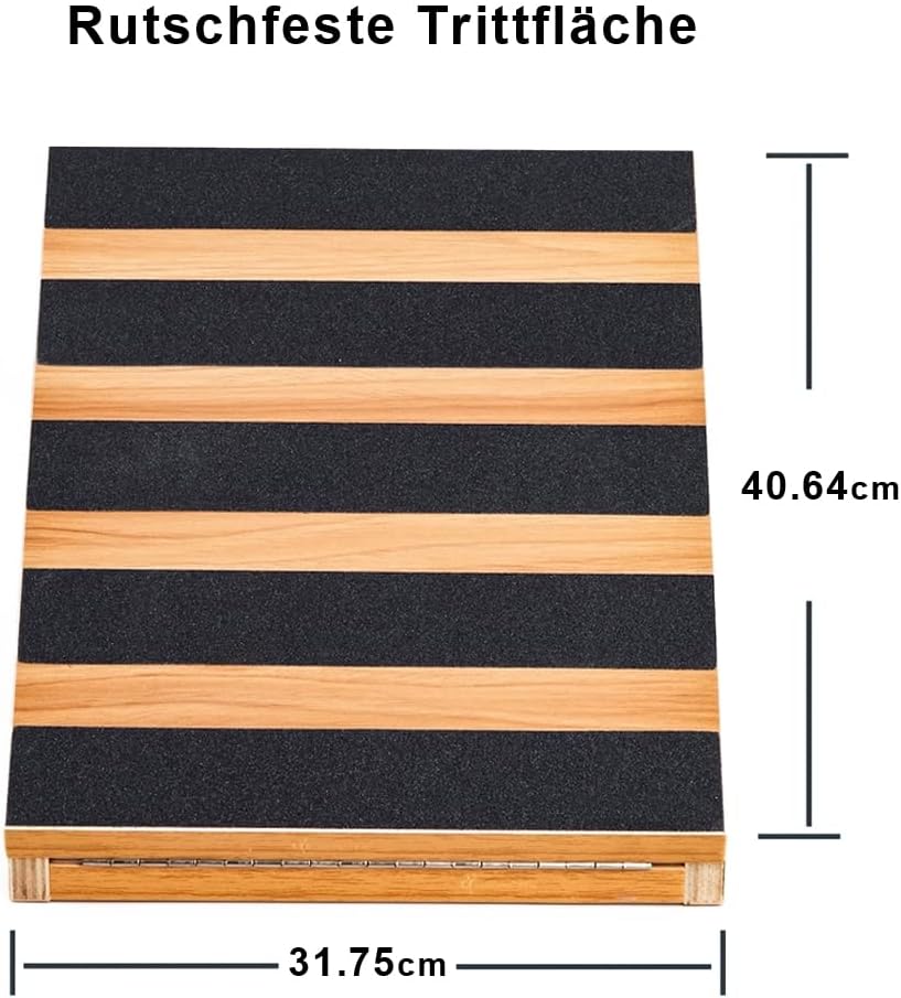 Strongtek Professionelles Slant Board Schrägbrett aus Holz, verstellbarer und tragbarer Wadendehner,