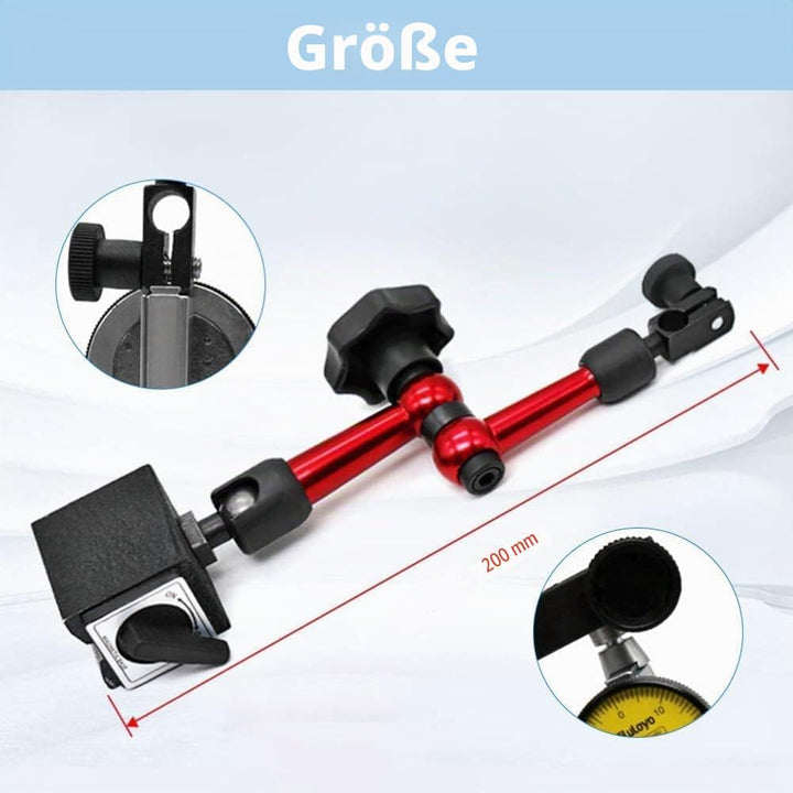 Messuhr mit Magnethalter 0~0,8 mm Magnet-Messstativ mit Messuhr Metall Flexible Starke Magnetische S