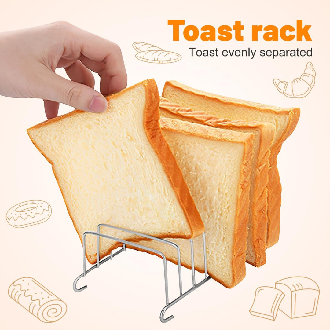 BESPORTBLE 2 Stück Edelstahl Airfryer Backblech Regal Dual lagiges Brotbackgestell für Heissluftfrit