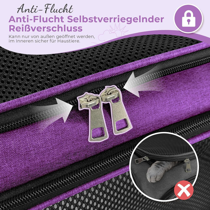 Transporttasche Katze, Transporttasche für Katze Hund bis zu 5kg, Tragbar Faltbare Haustier Tragetas