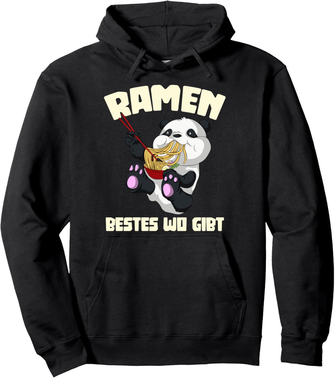 Anime Tier Japanische Nudelsuppe Kawaii Panda Lustiges Ramen Pullover Hoodie