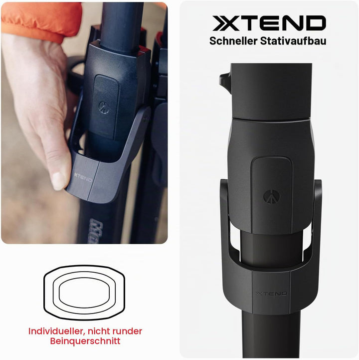 Manfrotto ONE Photo, Aluminium-Stativ,12 kg Tragkraft, 90° Horizontalsäule, XTEND-Beine für schnelle