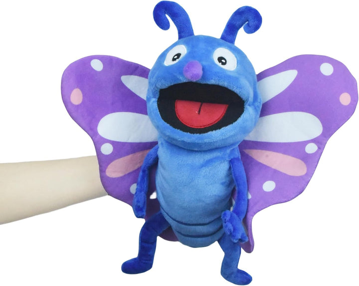 lilizzhoumax Handpuppe Schmetterling Kuscheltier Tier Schmetterling Handpuppe aus Plüsch Kawaii Nied