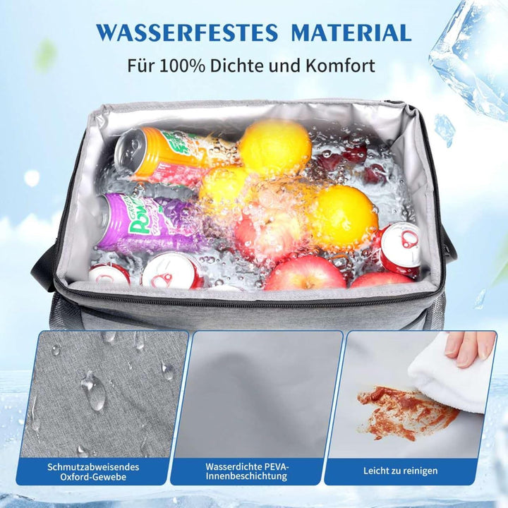 Valle Verde Multifunktionale Kühltasche – Kühlbox mit 4-lagiger Isolierung, Auslaufsicher, mit Seite