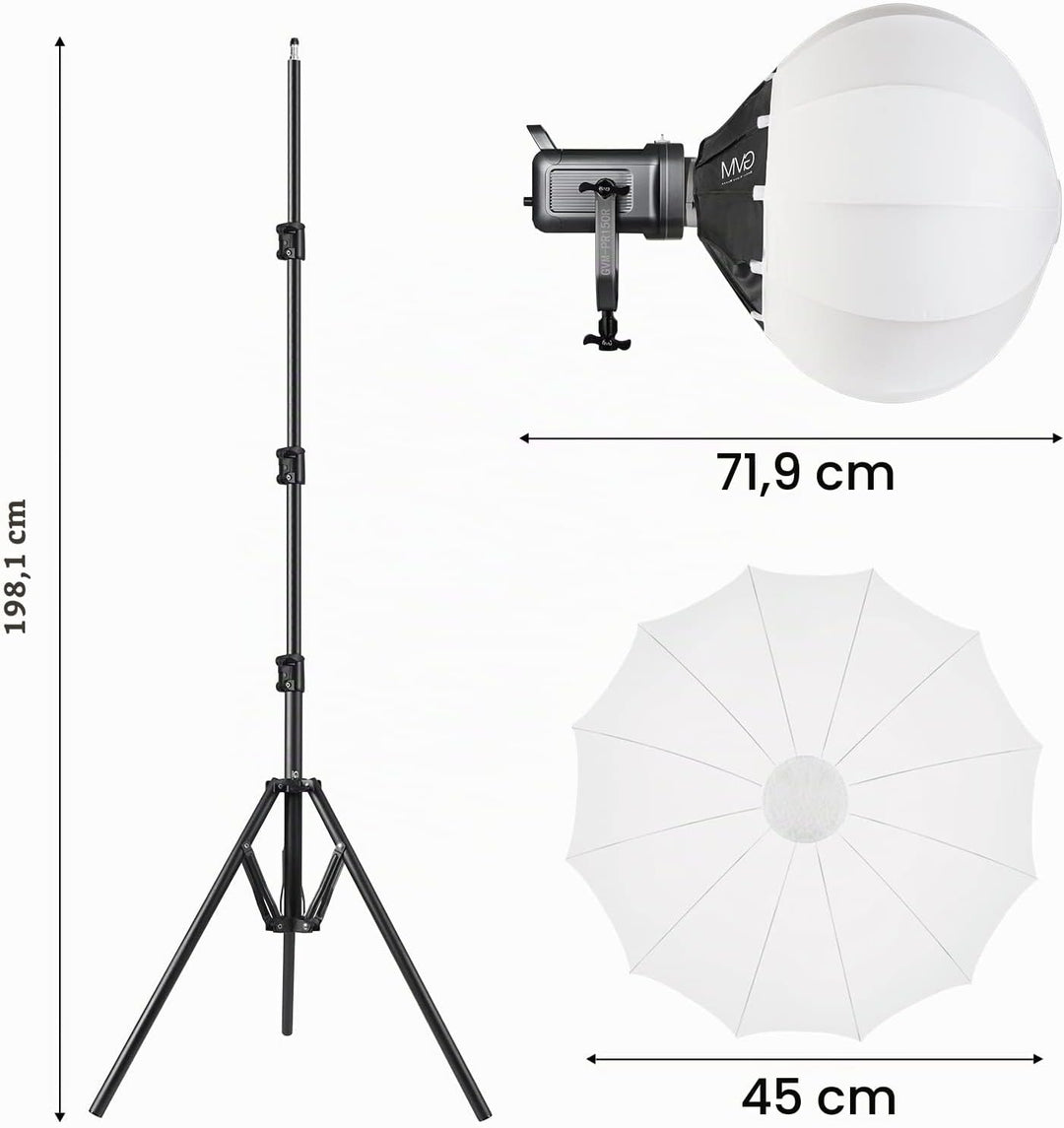 GVM 150W RGB Videoleuchte mit Softbox, 2700K~7500K Fotografie Dauerlicht, led Video Beleuchtung mit