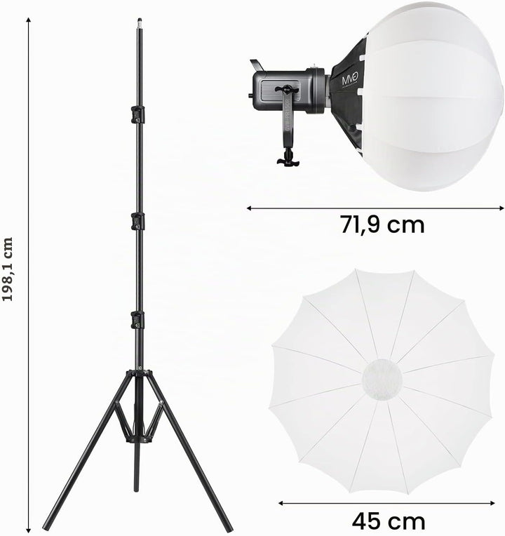 GVM 150W RGB Videoleuchte mit Softbox, 2700K~7500K Fotografie Dauerlicht, led Video Beleuchtung mit