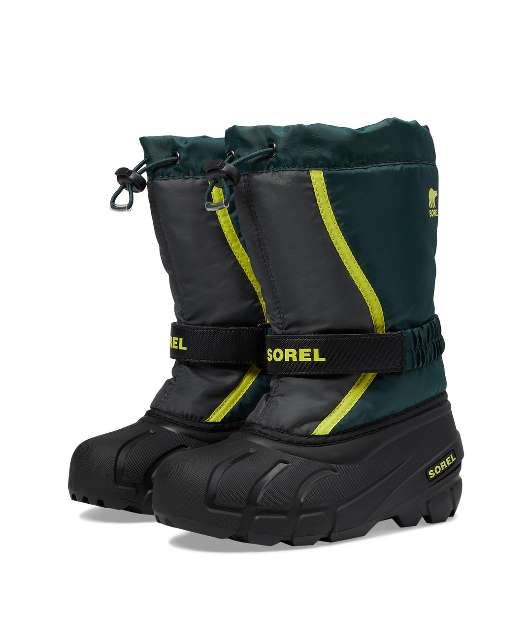 Sorel Flurry Winterstiefel für Kinder 3 Big Kid Spruce Grill, 3 Big Kid Spruce Grill