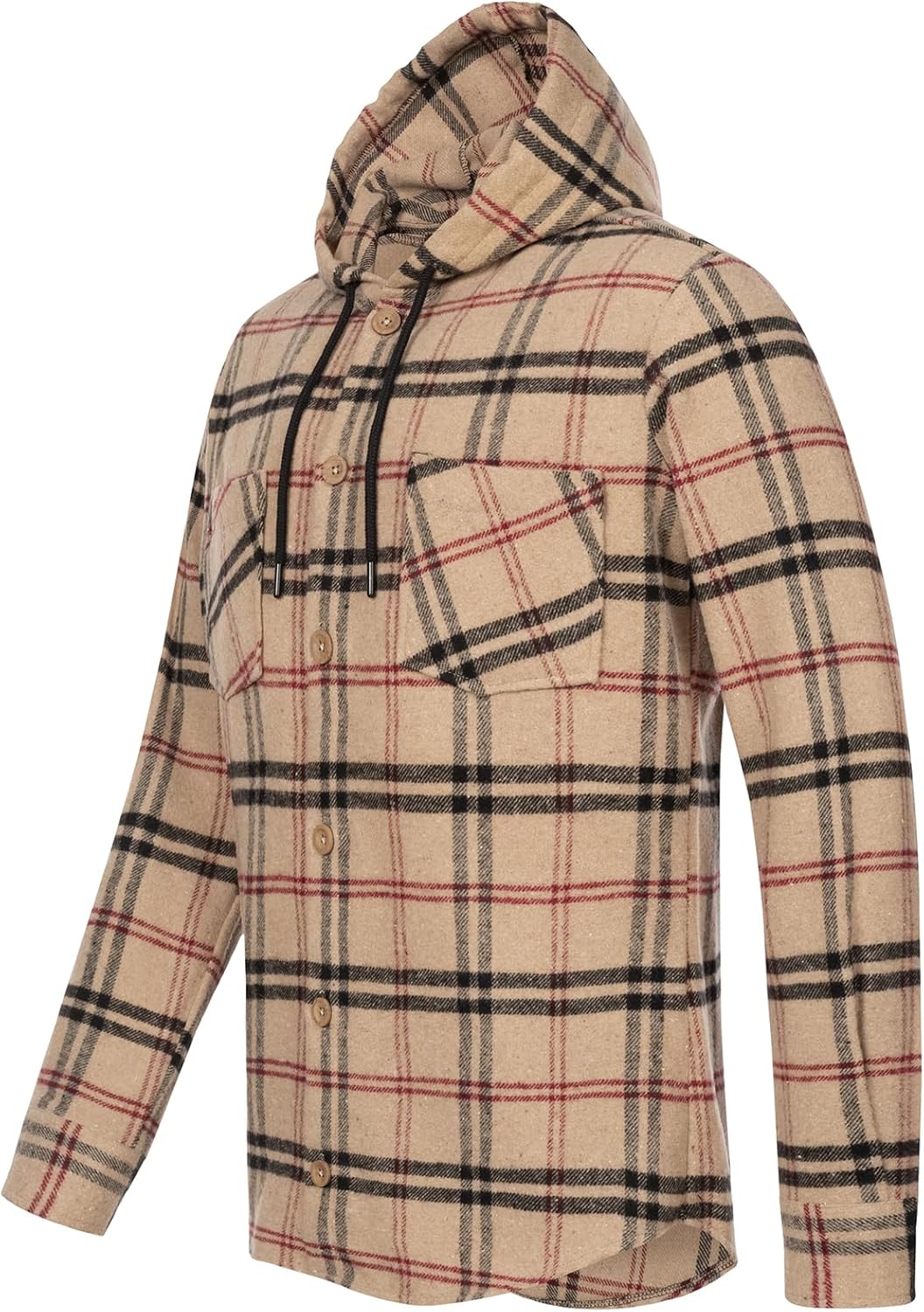 Rock Creek Herren Hemd Kariert Kapuzenhemd M65 S Beige - H334, S Beige - H334