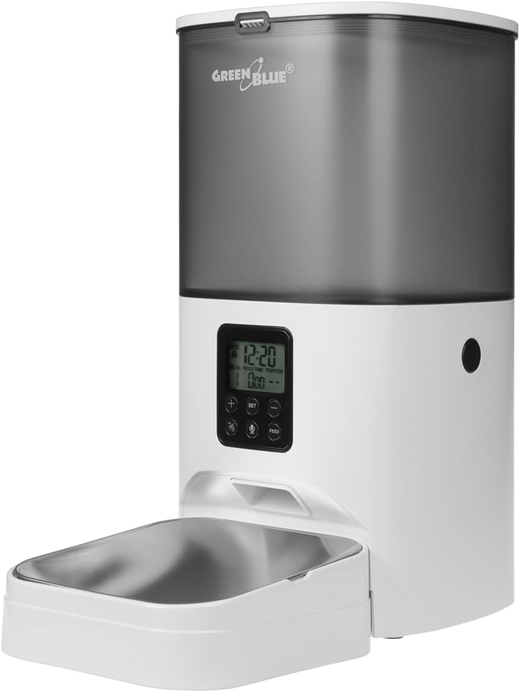 Green Blue Automatischer Futterspender für Haustiere 6 Liter | bis zu 8 Mahlzeiten pro Tag programmi