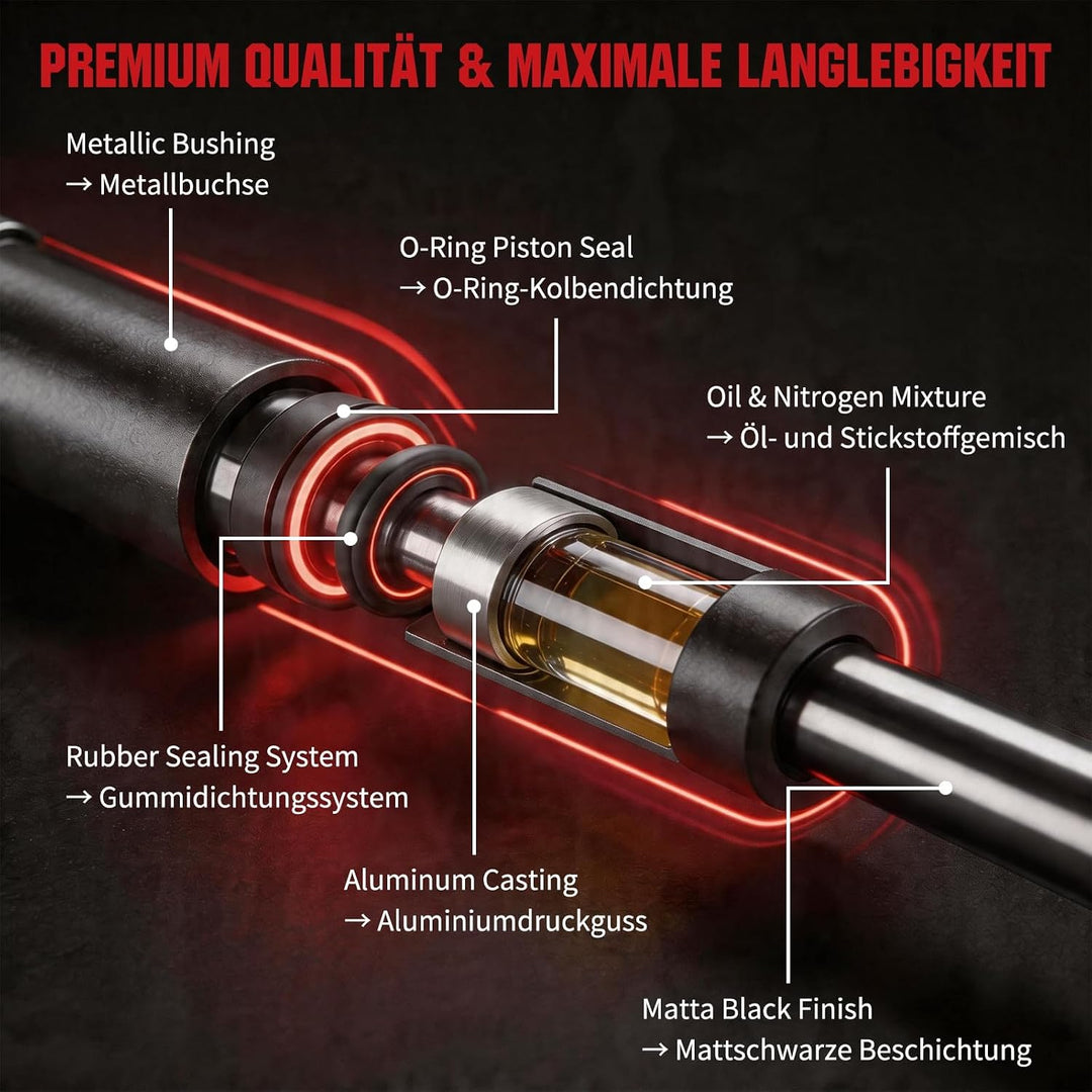 OTUAYAUTO 2 Stück Gasdruckfeder 500mm 200mm 100N