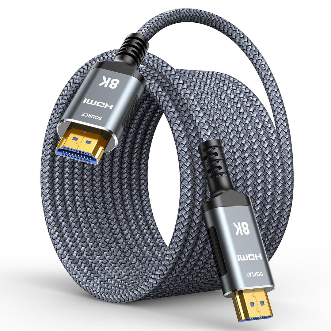 Highwings HDMI Kabel 20Meter 8K, HDMI 2.1 Kabel 48Gbps Ultra Highspeed 8K@60Hz 4K@120Hz 7680P HDR10