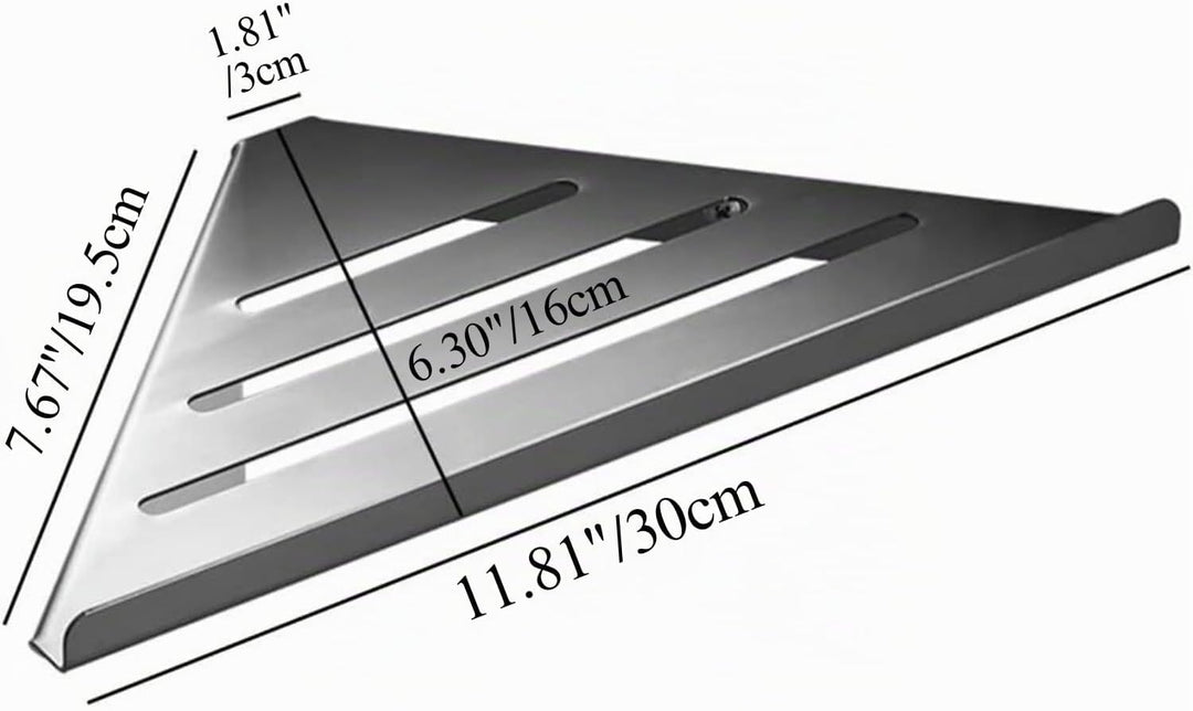 Biutimarden 30CM Chrom Duschregal Ohne Bohren Eckablage Badregal Selbstklebende SUS304 Edelstahl Dus