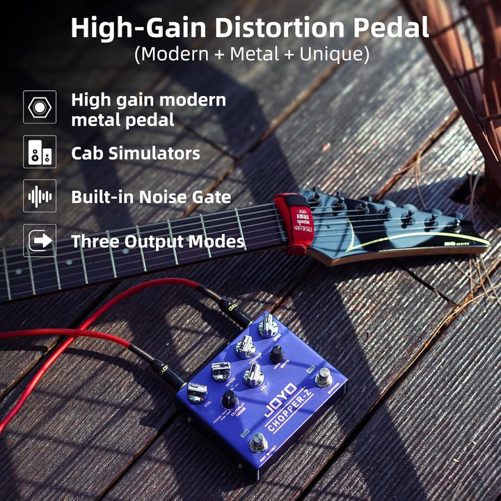 JOYO Distortion-Effektpedal, moderner Metallton, High-Gain-Verstärkersimulatoren, All-in-One-Pedal m