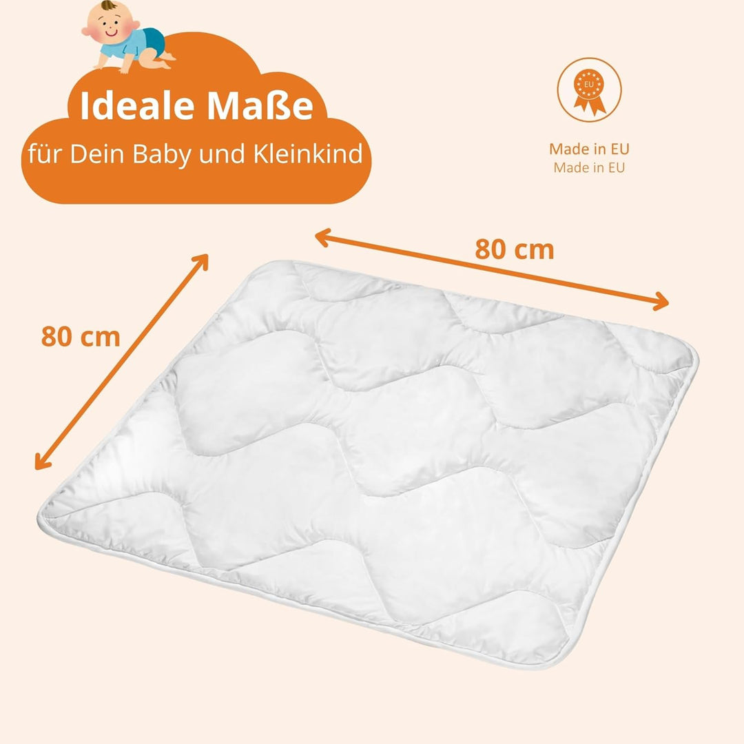 sleepling 196283 Baby 4-Jahreszeiten Babybettdecke | Kinder Bettdecke | Made in EU |100 | Wa