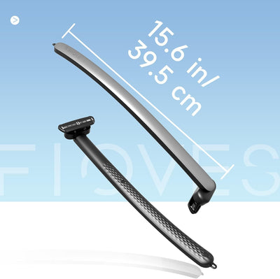 FLOVES Rückenrasierer Herren - 3 magnetische Ersatzrasierer, Rasierer mit 3-lagigen Klingen und schw