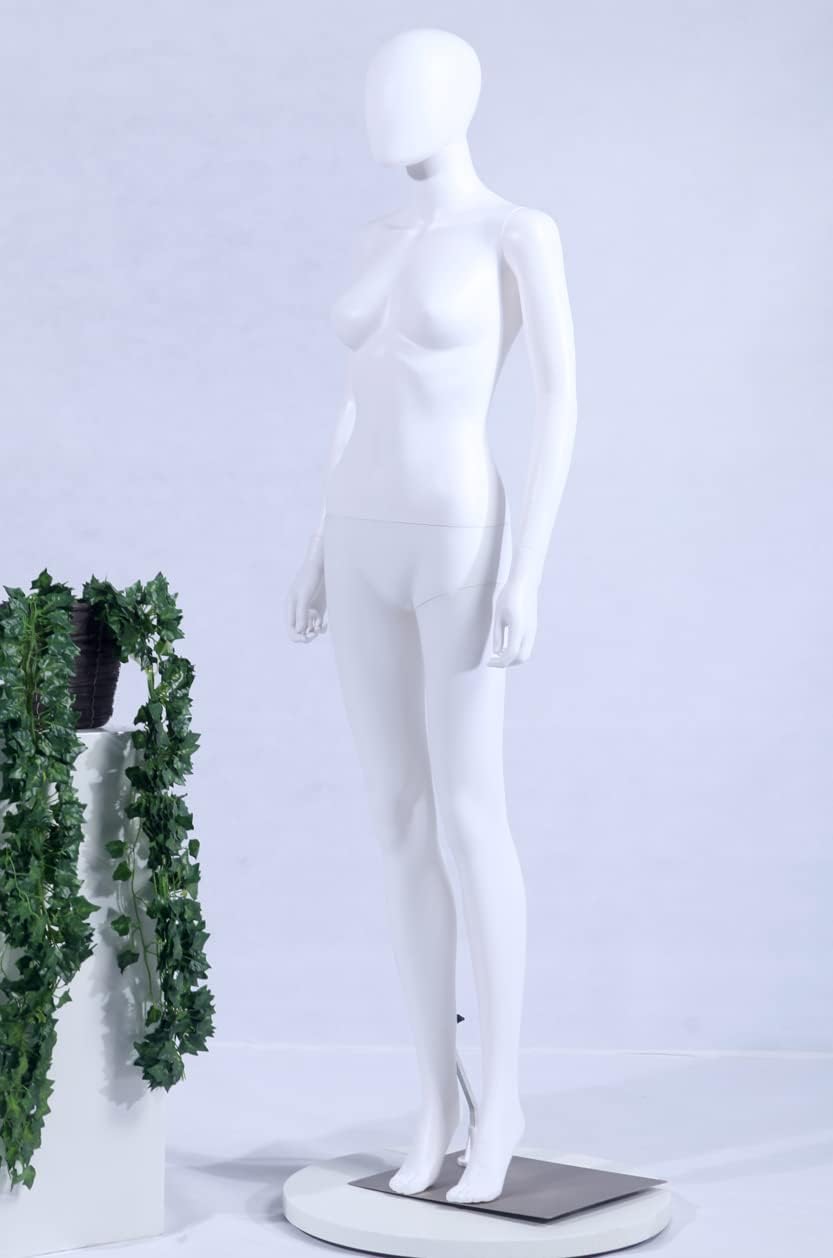 EurotonDisplay FC-11White weiss weibliche Schaufensterpuppe beweglich matt weiss (weiblich FC-11W),