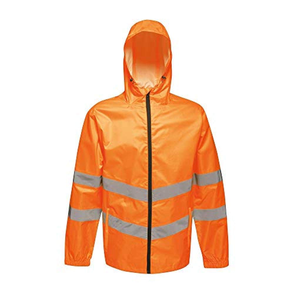 Regatta TRW497 18850 professionelle Warnschutzjacke, wasserfest und winddicht, verstaubar, Orange, G