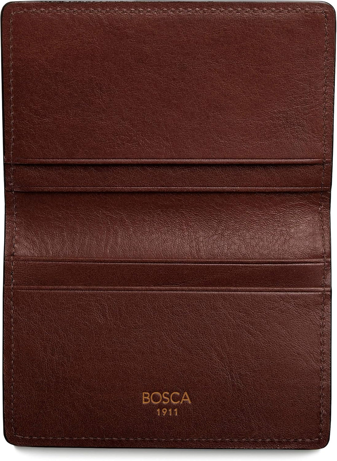Bosca Visitenkartenetui für Herren, Dunkelbraun, 4" x 2.75" x 0.25", Dolce Collection - Visitenkarte