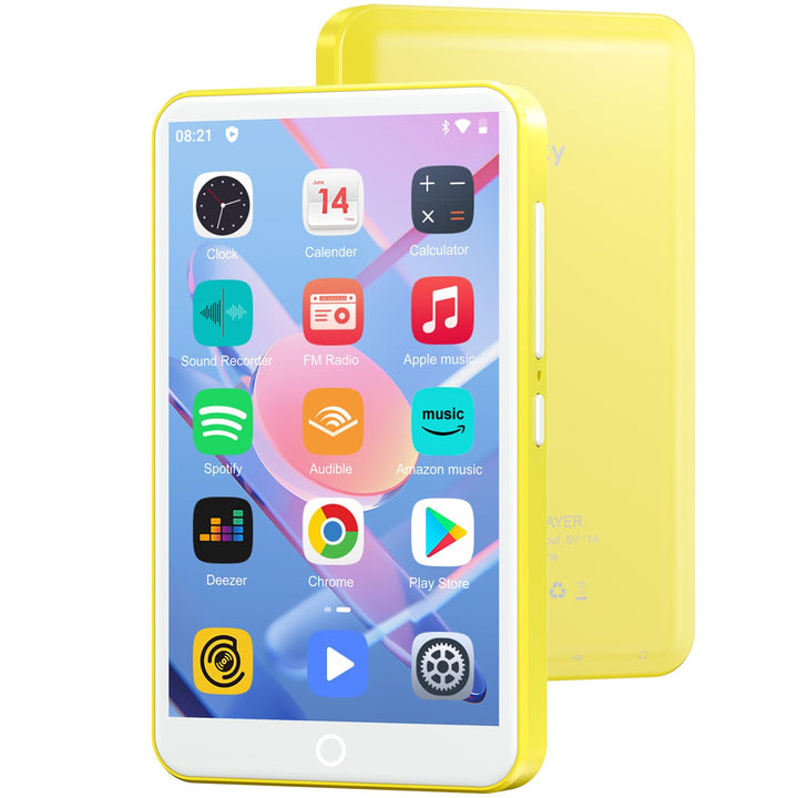 MP3 Player mit Bluetooth und WiFi, Oilsky 80GB 4 Zoll 1080P Touchscreen MP4 Player, Android 9.0, Tra