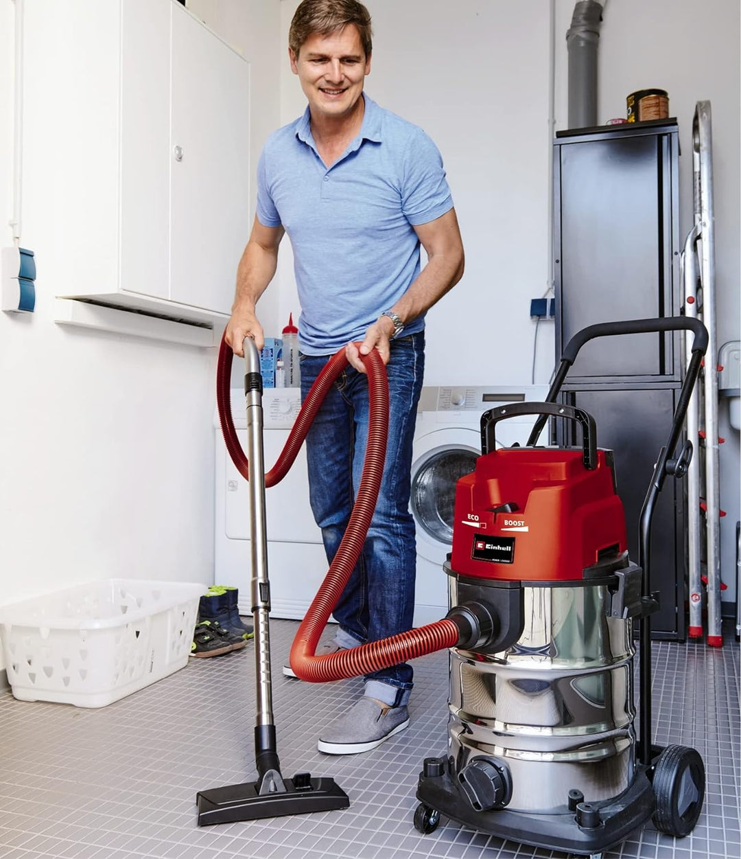 Einhell Akku-Nass-Trockensauger TE-VC 36/30 Li S-Solo Power X-Change (Li-Ion, 36 V, ECO/BOOST-Mode,