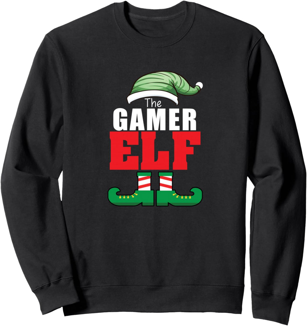 Gamer Elf Weihnachten Neuheit Urlaub Party Sweatshirt