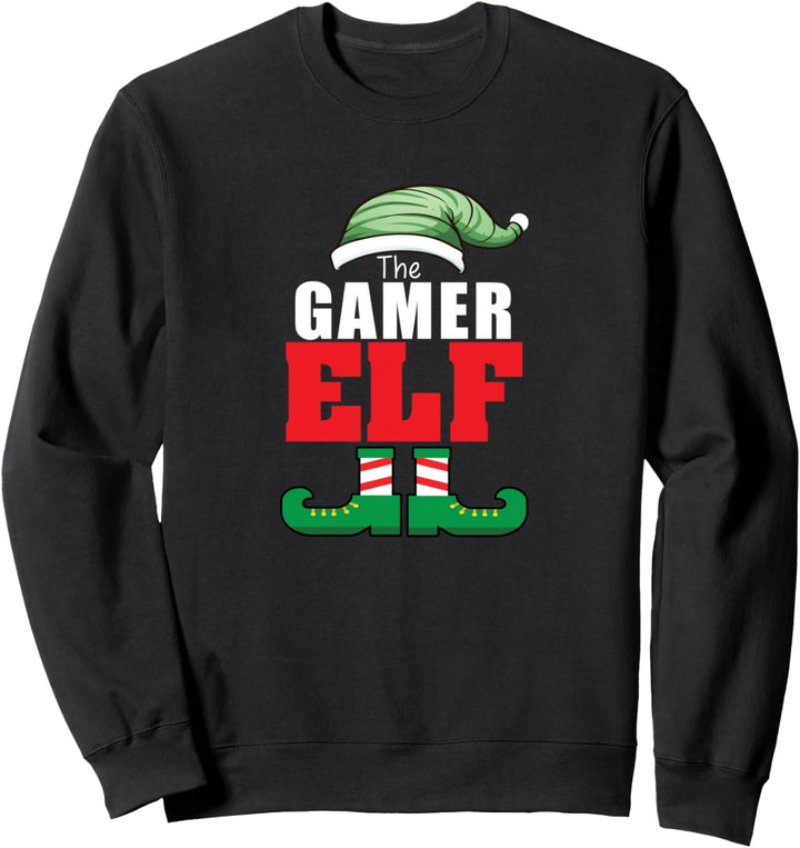 Gamer Elf Weihnachten Neuheit Urlaub Party Sweatshirt