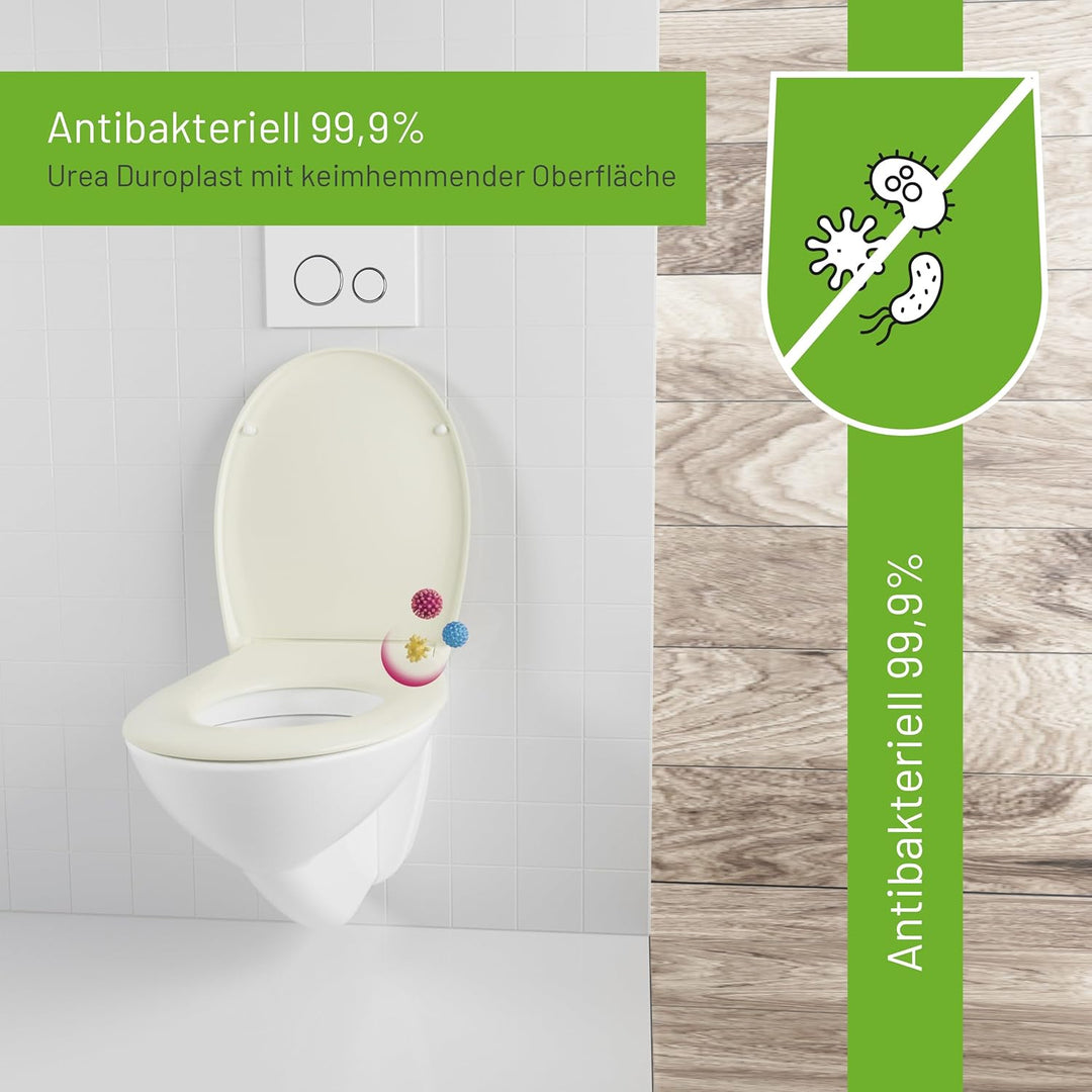 LUVETT® Toilettendeckel mit Absenkautomatik C770 oval, WC-Sitz mit 3 Befestigungsvarianten zur Wahl,
