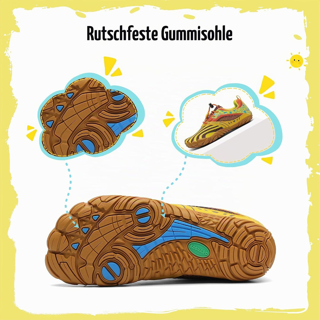SAGUARO Barfussschuhe Kinder Outdoor Sport Barfuss Schuhe für Jungen Mädchen Gr.24-36 24 EU Gelb, 24