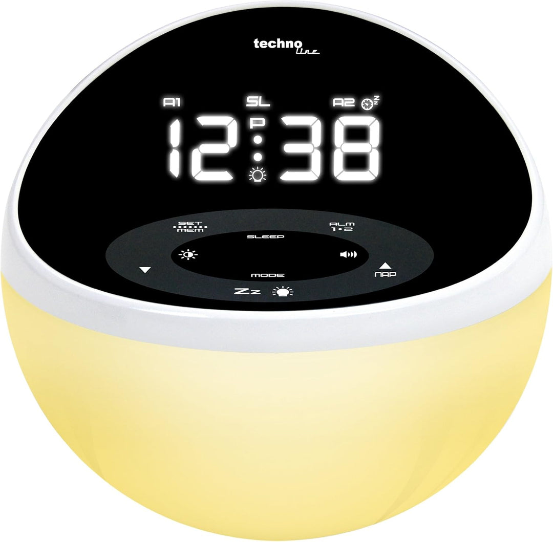 Technoline, WT 500 Premium-Radiowecker, weiss-schwarz, 14,5 x 14,5 x 12,5 cm
