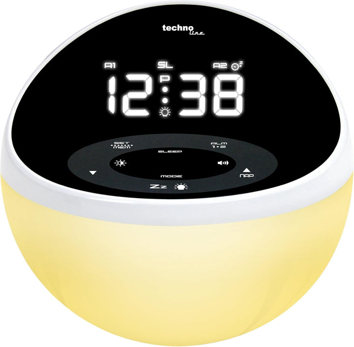 Technoline, WT 500 Premium-Radiowecker, weiss-schwarz, 14,5 x 14,5 x 12,5 cm