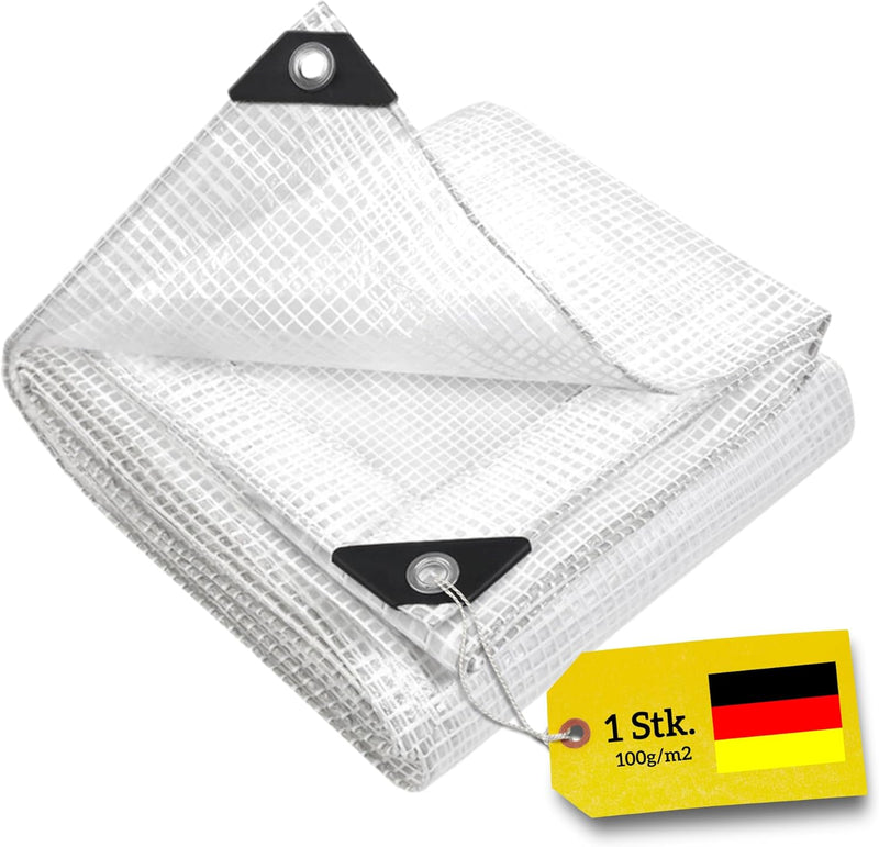 Plane Abdeck-Plane Wasserdicht Gewebe-Plane mit Ösen - Tarp - Schutzplane für alle Wetterbedingungen