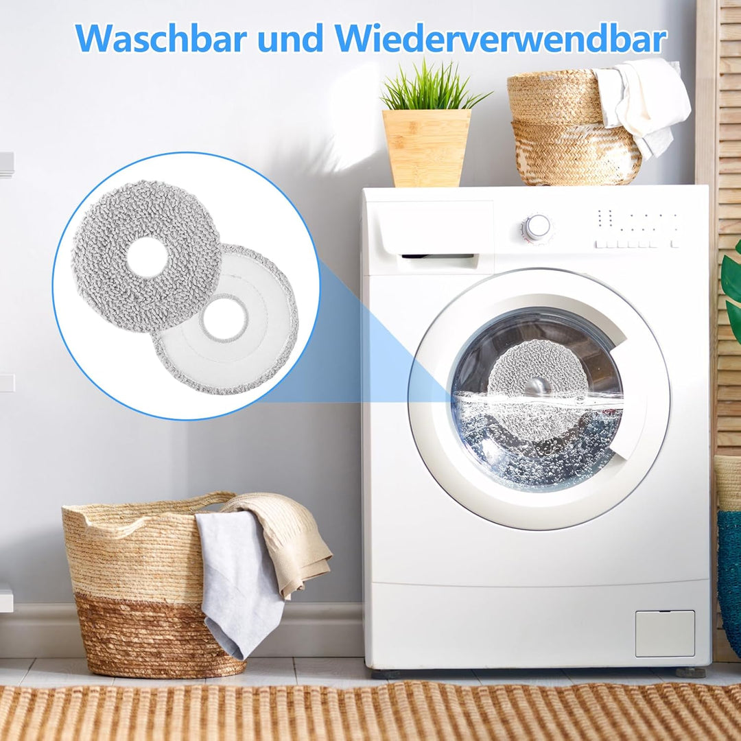 12 Stück Wischpads für Ecovacs Deebot T50 Pro Omni/T50 Omni/T50 Max | Mikrofaser Nasses Zubehör Wisc