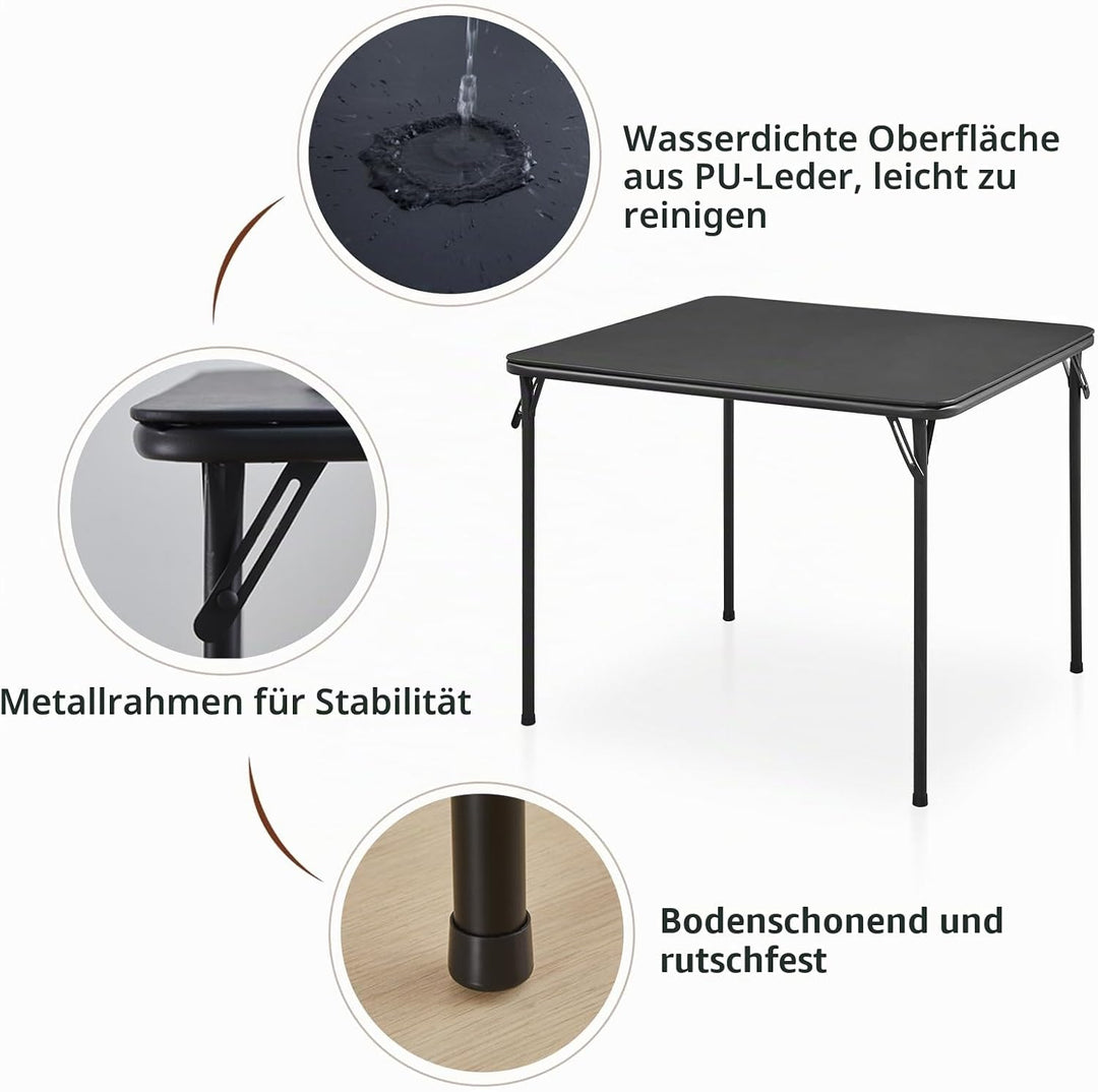 BOOSDEN Klapptisch, Multifunktionstisch, Klappbar Tisch als Campingtisch, Gartentisch, Balkontisch,