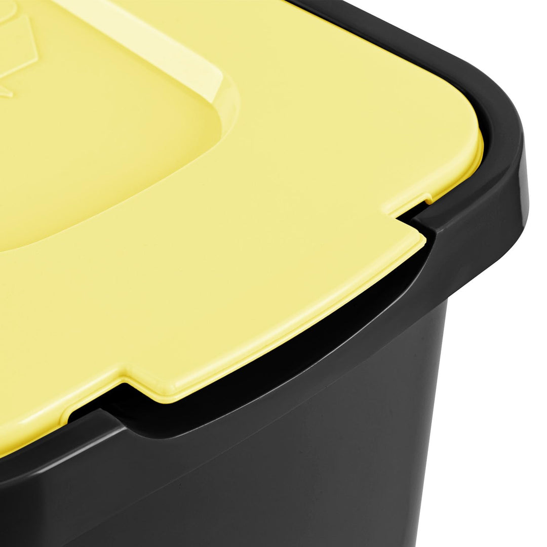 PAFEN Grosser Mülleimer 30l mit Deckel – 4er Set Abfallbehälter 550 x 275 x 370mm - Abfalleimer für