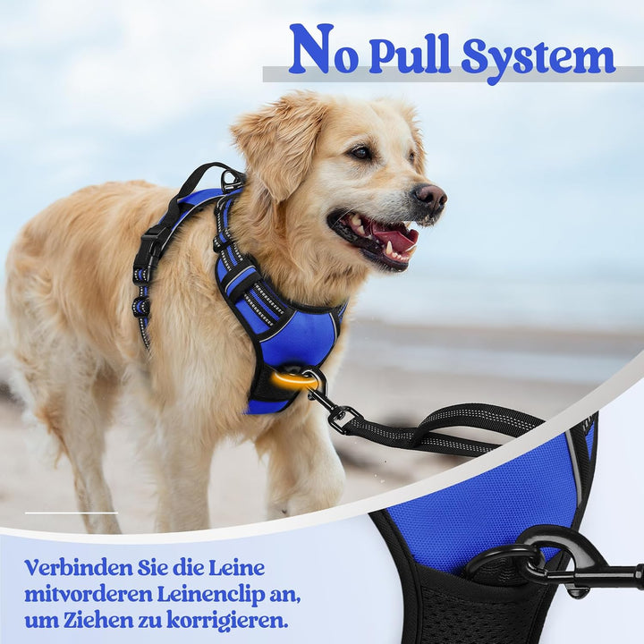 rabbitgoo Hundegeschirr Mittelgrosse Hunde, Anti Zug Geschirr mit Kontrolle, No Pull Verstellbar Hun