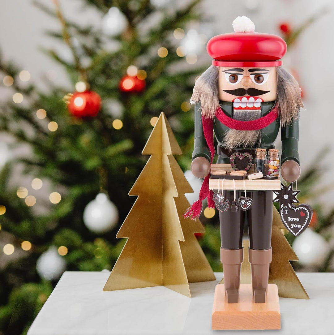 SAFE Nussknacker Lebkuchenhändler 27 cm | Weihnachtsdeko traditionelle Kunsthandwerk aus dem Erzgebi