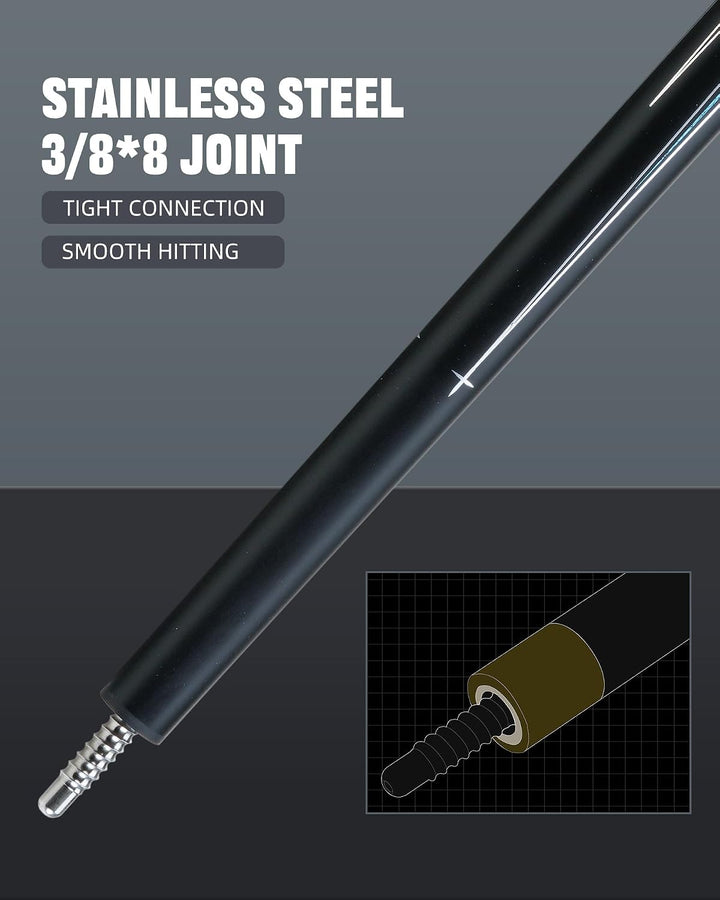 CRICAL Carbonfaser Pool Queue, 58 Zoll Low Deflection 015-CL03 Queueset 2, 015-CL03 Queueset 2