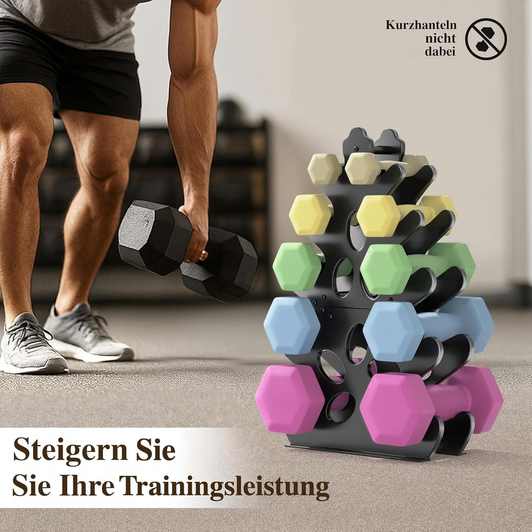 Hantelständer Hantelablage Metall Hantel ständer Kurzhantelständer Dumbbell rack 5-Unten, 5-Unten