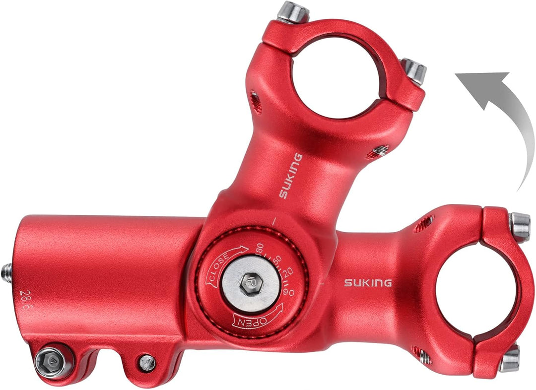 BESNIN Fahrrad Vorbau,Radfahren MTB Vorbau 0-90° 31.8MM OR 25.4MM 60/93/100mm Mountainbike Lenker Vo