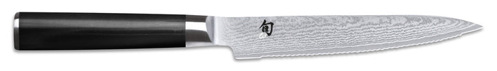 KAI Shun Classic japanisches Allzweckmesser 15 cm Klingenlänge mit Wellenschliff - Damastmesser 32 L