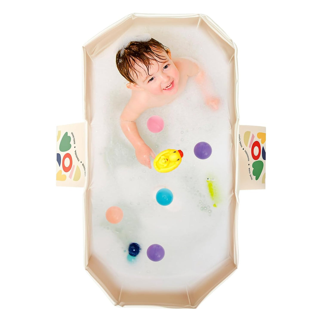 Faltbare Babybadewanne, Badewanne Kinder Grosse Kleinkindbadewanne Tragbares Duschbecken mit Newborn